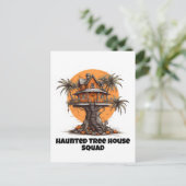 ツリーハウスとカボチャ ポストカード (スタンド正面)