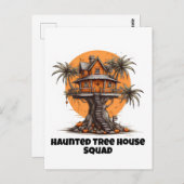 ツリーハウスとカボチャ ポストカード (正面/裏面)