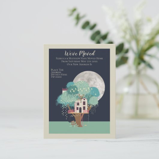 ツリーハウスとムーン我々は家に移動した 案内ポストカード (スタンド正面)