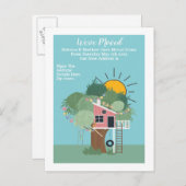 ツリーハウスと太陽の私たちは家に移動した 案内ポストカード (正面/裏面)