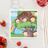 ツリーハウスの子供たち スタンダードランチョンナプキン (インサイチュ)