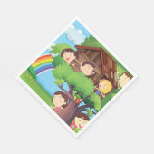 ツリーハウスの子供たち スタンダードランチョンナプキン (角)