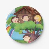 ツリーハウスの子供たち ペーパープレート (正面)