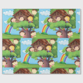 ツリーハウスの子供たち ラッピングペーパー (フラット)