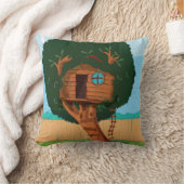 ツリーハウスカートゥーン クッション (ブランケット)