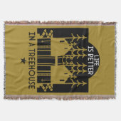 ツリーハウスプレイハウス新学期 スローブランケット (正面)