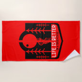 ツリーハウスプレイハウス新学期 ビーチタオル (正面)