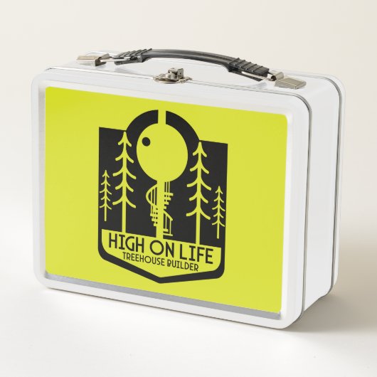 ツリーハウスボーイ新学期 メタルランチボックス (正面)