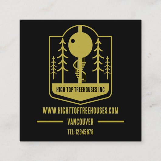 ツリーハウスマスタービルダー スクエア名刺 (正面)