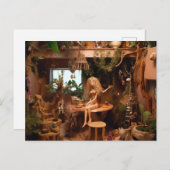 ツリーハウス解剖学のおもしろい人形 ポストカード (正面/裏面)