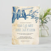 ツリーハウス ウェディング オークル カップル ヴィンテージ 招待状 (スタンド正面)
