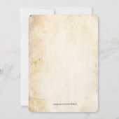 ツリーハウス ウェディング オークル カップル ヴィンテージ 招待状 (裏面)