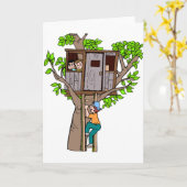 ツリーハウス カード (黄色い花)