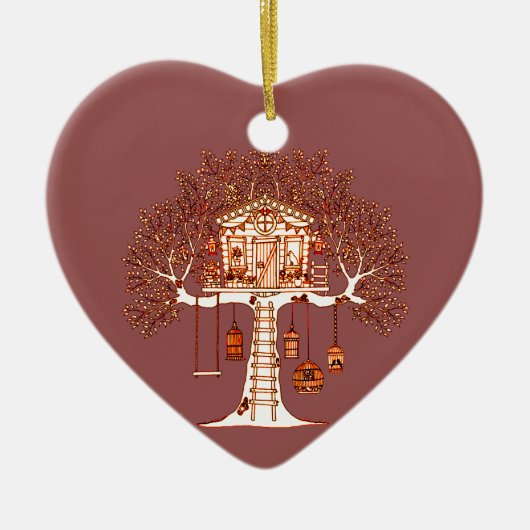 ツリーハウス セラミックオーナメント (正面)