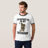 ツリーハウスTシャツでツリーハウスに入りたい Tシャツ (正面フル)