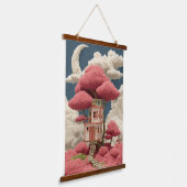 ツリーハカラフルウスデザイン 吊り下げ型タペストリー (傾斜あり)
