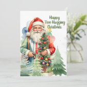 ツリーハギングサンタフラットホリデーカード シーズンカード (スタンド正面)