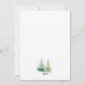 ツリーハギングサンタフラットホリデーカード シーズンカード (裏面)