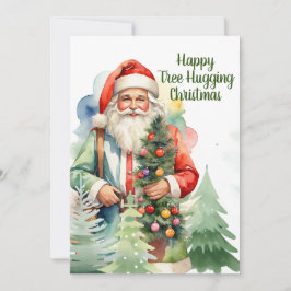 ツリーハギングサンタフラットホリデーカード シーズンカード