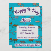 ツリーハッピーバースデー 招待状 (正面/裏面)