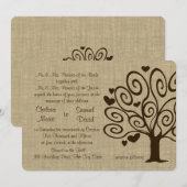 ツリーハーツウェディング 招待状 (正面/裏面)