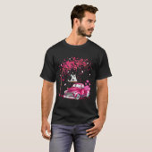 ツリーハートの下のバレンタインデーのハスキー Tシャツ (正面フル)