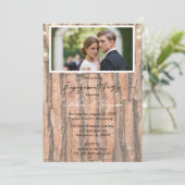 ツリーハートグラデーションフォト婚約パーティ 招待状 (スタンド正面)