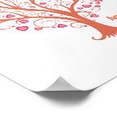 ツリーハートハッピーバレンタインデー ポスター (角)