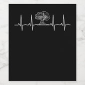 ツリーハートビートアウトドア自然 ワインラベル (シングルラベル)