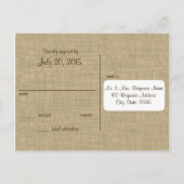 ツリーハート結婚の応答カード インビテーションポストカード (裏面)