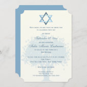 ツリーバルミツワーシルエット 招待状 (正面/裏面)