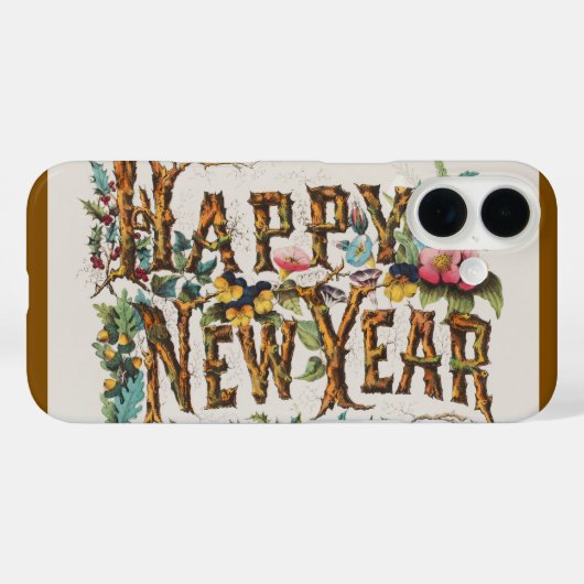 ツリーバンク、どんぐり、花の新年 Case-Mate iPhoneケース (裏面 (横))