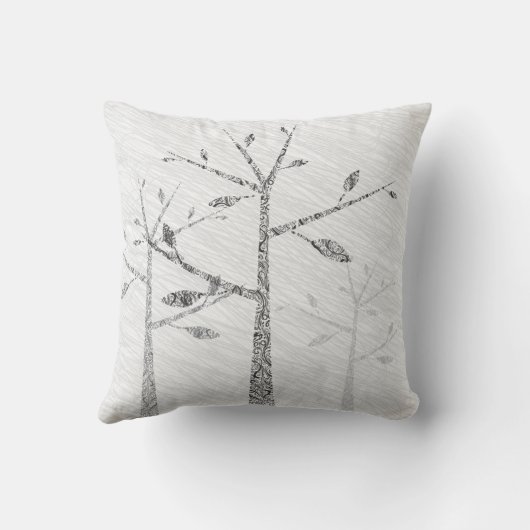 ツリーバーズシルエット装飾装飾用クッション クッション (裏面)