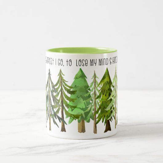 ツリーパインフォレストマグ引用文ギフト ツートーンマグカップ (中央)