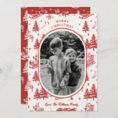 ツリーパターンフォトクリスマスカード シーズンカード (正面/裏面)