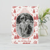 ツリーパターンフォトクリスマスカード シーズンカード (スタンド正面)