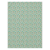 ツリーパターン上の猫オーナメント テーブルクロス (正面)