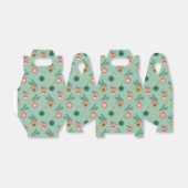 ツリーパターン上の猫オーナメント フェイバーボックス (折り畳みなし)