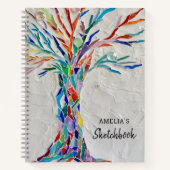 ツリーパーソナライズされたスケッチブック ノートブック (正面)