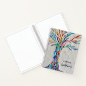 ツリーパーソナライズされたスケッチブック ノートブック (内部)
