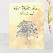 ツリーパーソナライズされたデザインが良くなる カード (黄色い花)