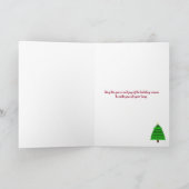 ツリーパーソナライズされたライト付きクリスマスカード シーズンカード (内部)