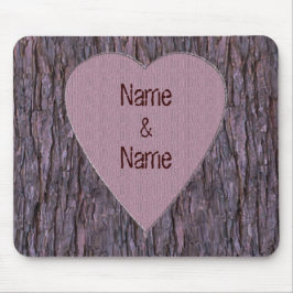 ツリーパーソナライズされた・マウス・パッドに刻まれた名前 マウスパッド