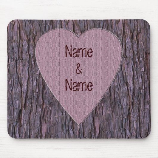 ツリーパーソナライズされた・マウス・パッドに刻まれた名前 マウスパッド (正面)