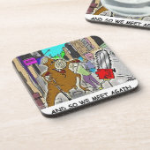 ツリーヒッガーリックLondon漫画のギフトおもしろいズ コースター (左側)