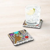 ツリーヒッガーリックLondon漫画のギフトおもしろいズ コースター (右側)