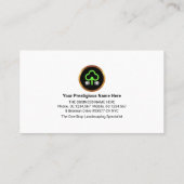 ツリーピケットフェンス芝生の気に風景 名刺 (裏面)