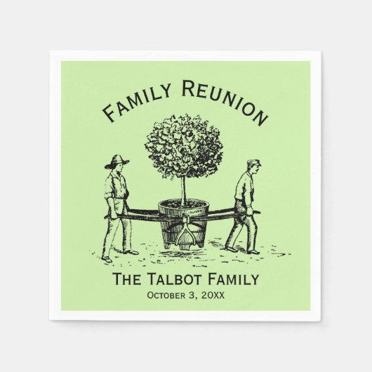 ツリーファパーソナライズされたミリ懇親会紙ナプキンス スタンダードカクテルナプキン (正面)