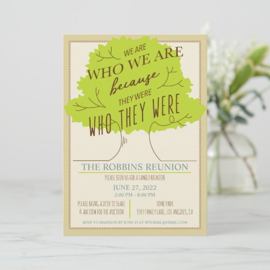 ツリーファミリーツリーファミリー懇親会招待状 招待状 (スタンド正面)