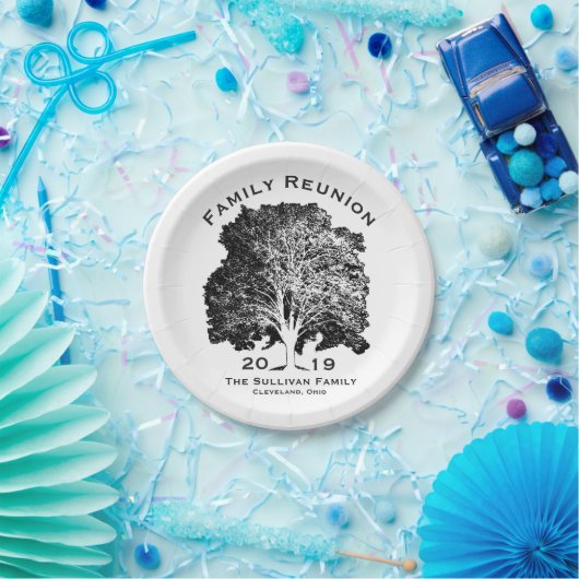 ツリーファミリ懇親会収集パーティー パーソナライズされた ペーパープレート (パーティー)